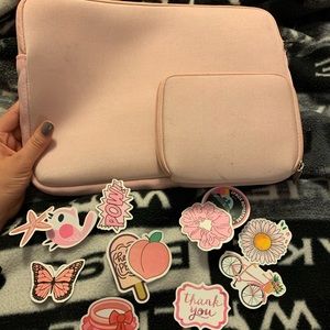 Laptop and calculator case with stickers!!